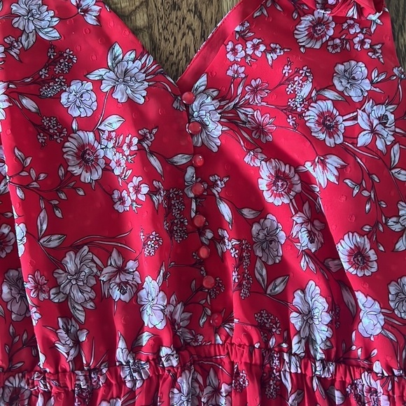 Nanette Lenore Woman’s Red Floral Printed Dress Size 6 - Picture 4 of 7
